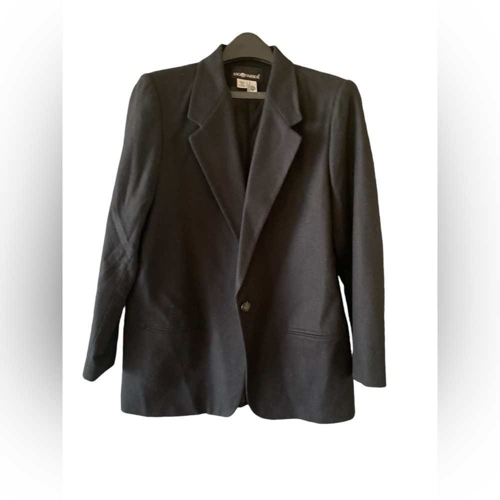 VTG Sage Harbor Wool Blazer/Office  Carrier Workwear Jacket Size 16